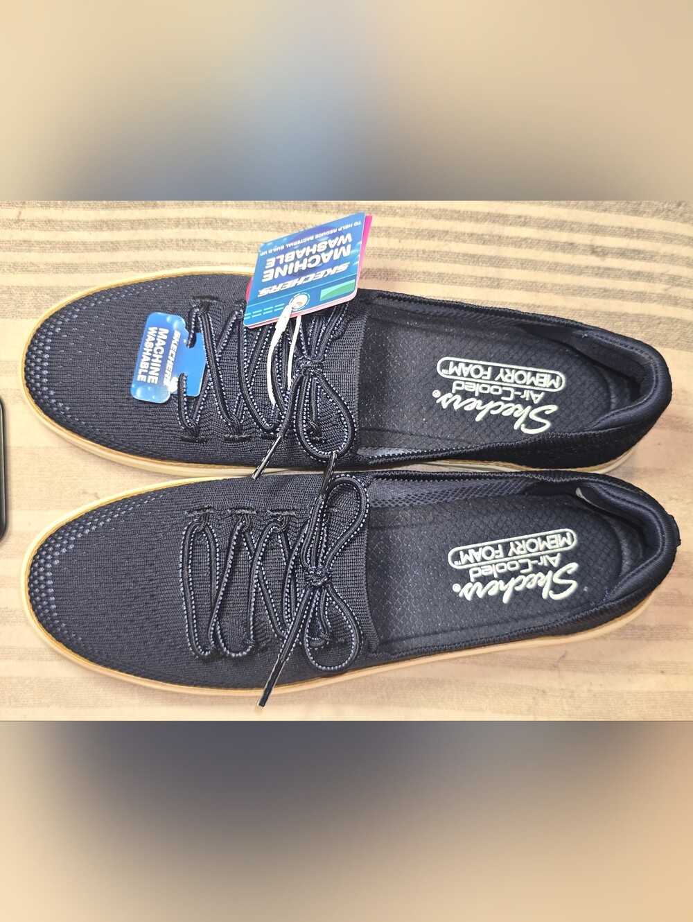 Skechers Coastal Drive Aquastride Women's Navy Knit Slip-On Sneakers Size 10